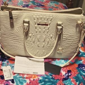 Brahmin Blake Satchel In Crystal Melbourne